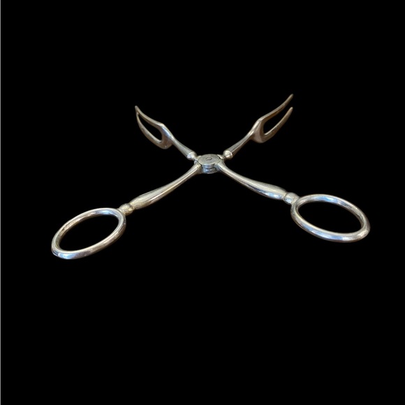 Antique Silver Plated Serving Tongs - Picture 6 of 7